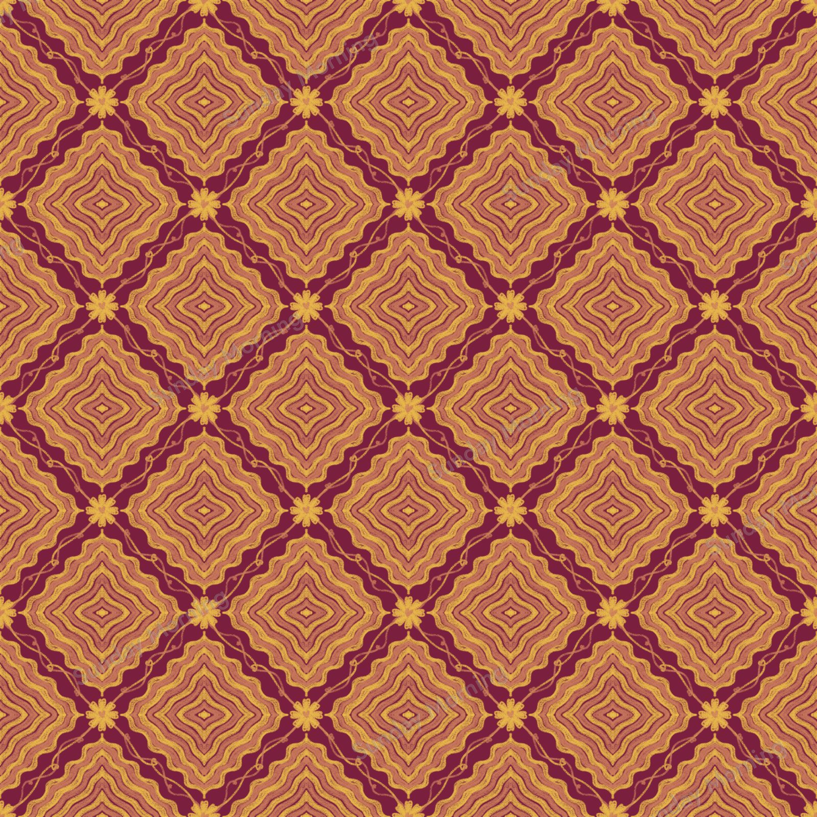 Holiday Damask seamless pattern collection cover