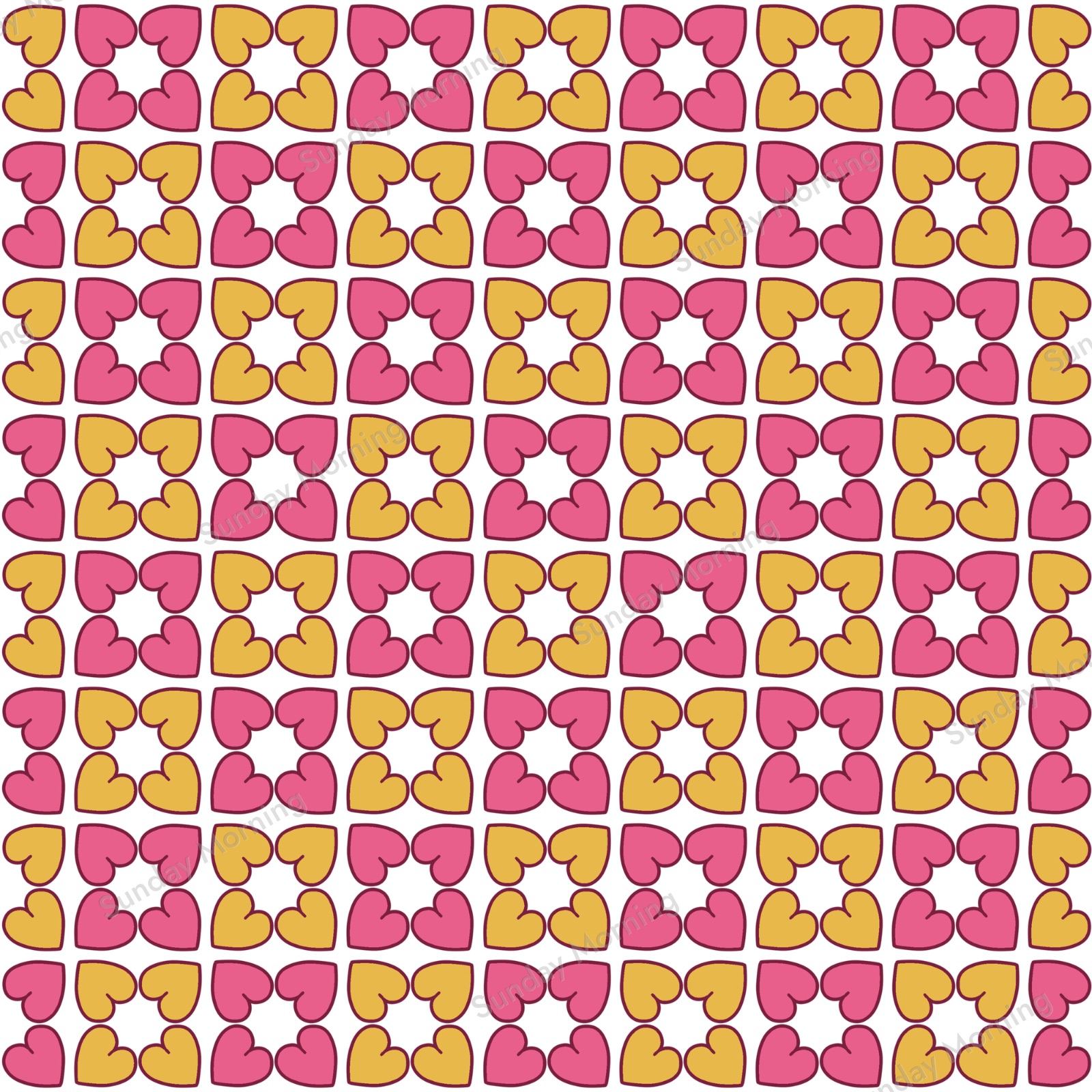 Quatrefoil Heart layered PSD pattern file preview