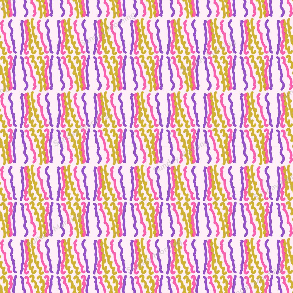 Candy Stripe, WVR-005, Squiggle Rain By Bea colourway