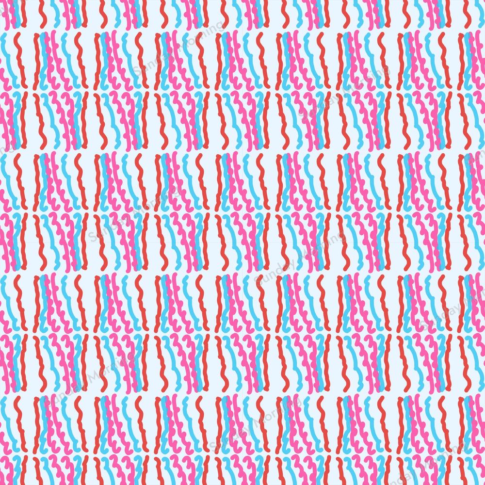 Bubblegum Sky, WVR-009, Squiggle Rain By Bea colourway