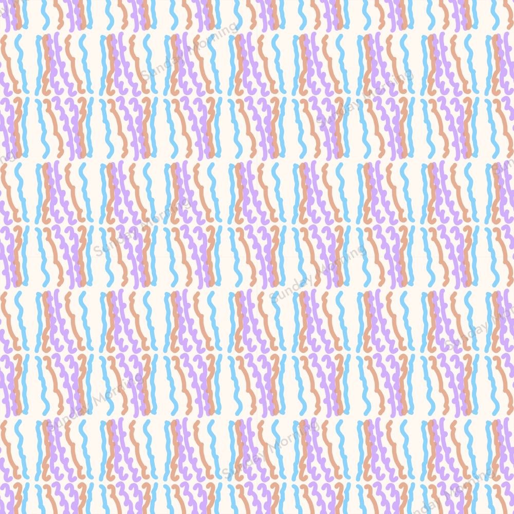 Dreamy Peach, WVR-024, Squiggle Rain By Bea colourway